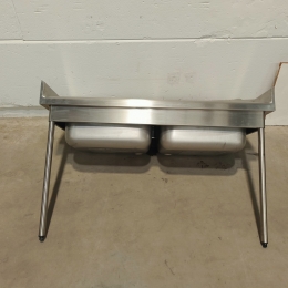 Rvs spoeltafel met muurbevesting - 149x70 cm 